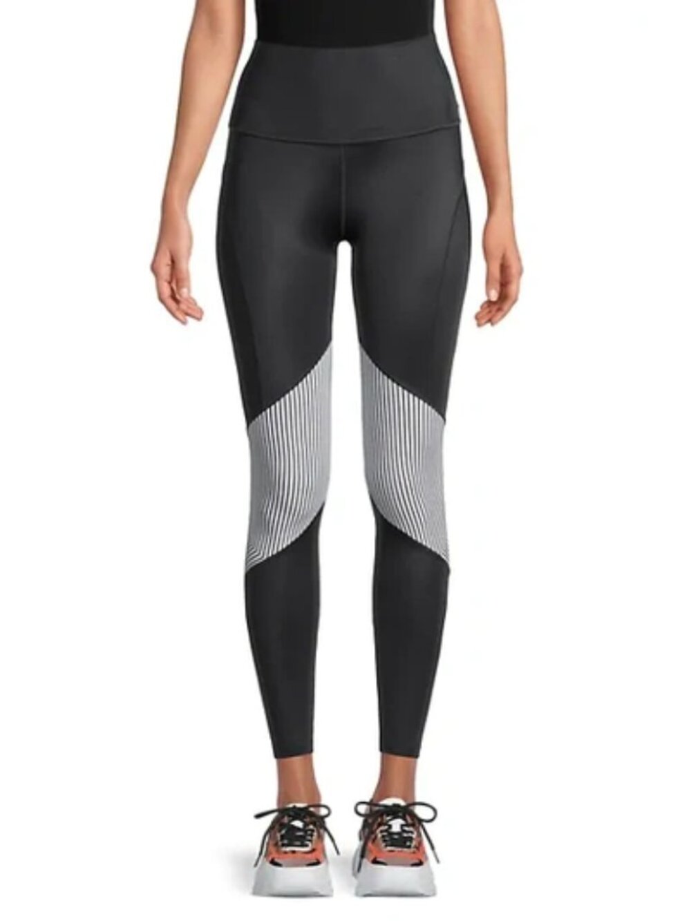 NWT WITH Jaxon High-Waist Striped Leggings